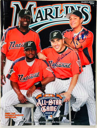 Miguel Cabrera Paul Lo Duca Autographed Marlins Program