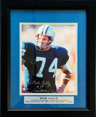 Bob Lilly Autographed 8x10 Framed Football Photo