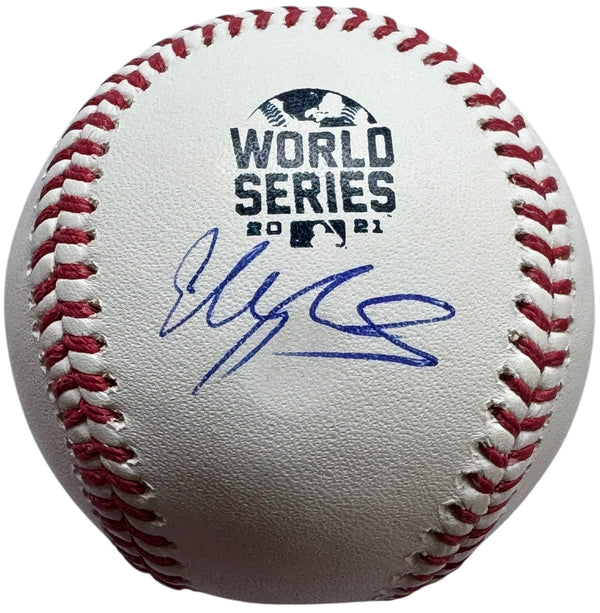 Eddie Rosario Autographed 2021 World Series Official Major League Baseball (Beckett)
