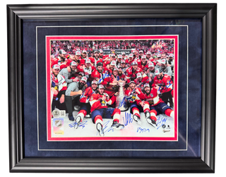 Florida Panthers Multi Signed 2024 Stanley Cup Champions 8x10 Framed Photo (Beckett)