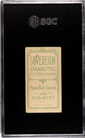 Fred Snodgrass 1910 T206 Catching Sovereign Tobacco Card (SGC 3.5)