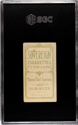 Fred Snodgrass 1910 T206 Catching Sovereign Tobacco Card (SGC 3.5)