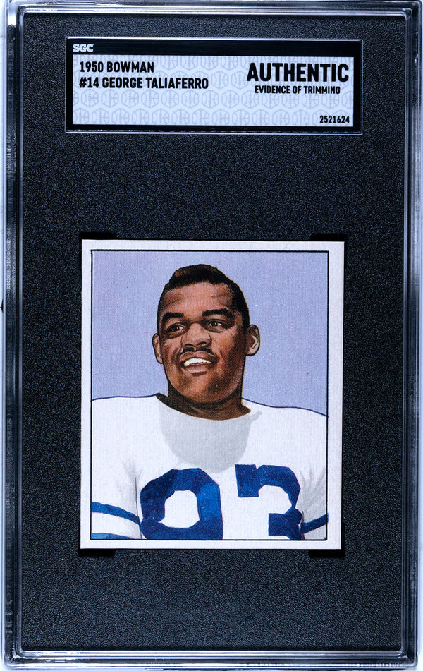 George Taliaferro 1950 Bowman Card #14 (SGC Authentic)