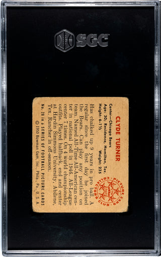 Clyde Turner 1950 Bowman #28 SGC 2