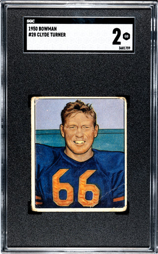 Clyde Turner 1950 Bowman #28 SGC 2