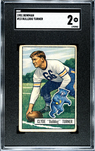 Bulldog Turner 1951 Bowman #13 SGC 2