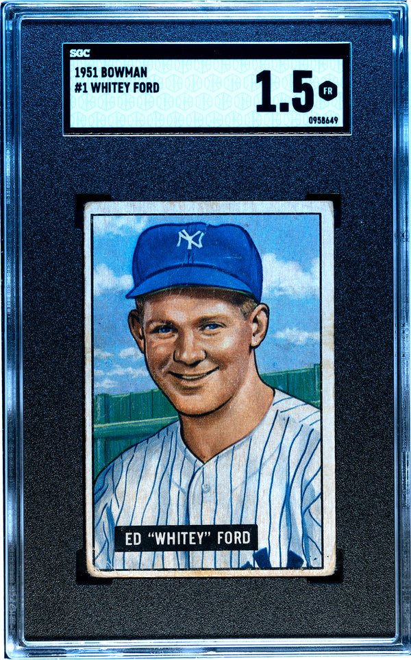 1951 Bowman Whitey Ford Rookie Card SGC 1.5