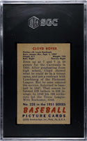 Cloyd Boyer 1951 Bowman #228 SGC 4.5