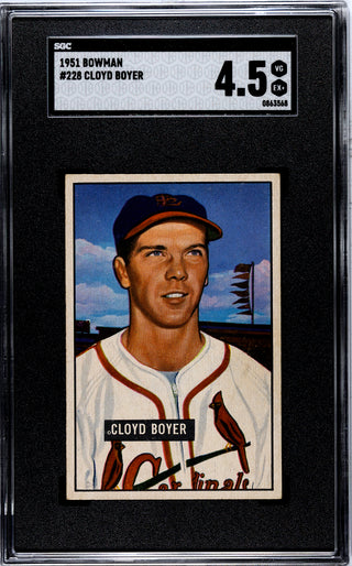 Cloyd Boyer 1951 Bowman #228 SGC 4.5