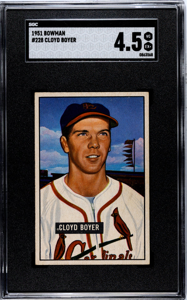 Cloyd Boyer 1951 Bowman #228 SGC 4.5
