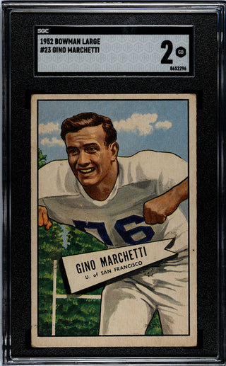 Gino Marchetti 1952 Bowman Large Card #23 SGC 2