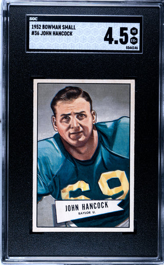 John Hancock 1952 Bowman Small Card #36 (SGC VG-EX+ 4.5)