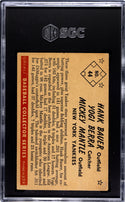 Hank Bauer Yogi Berra Mickey Mantle 1953 Bowman Color #44 SGC 1.5