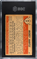 Mickey Mantle 1953 Bowman Color Card #59 SGC 1