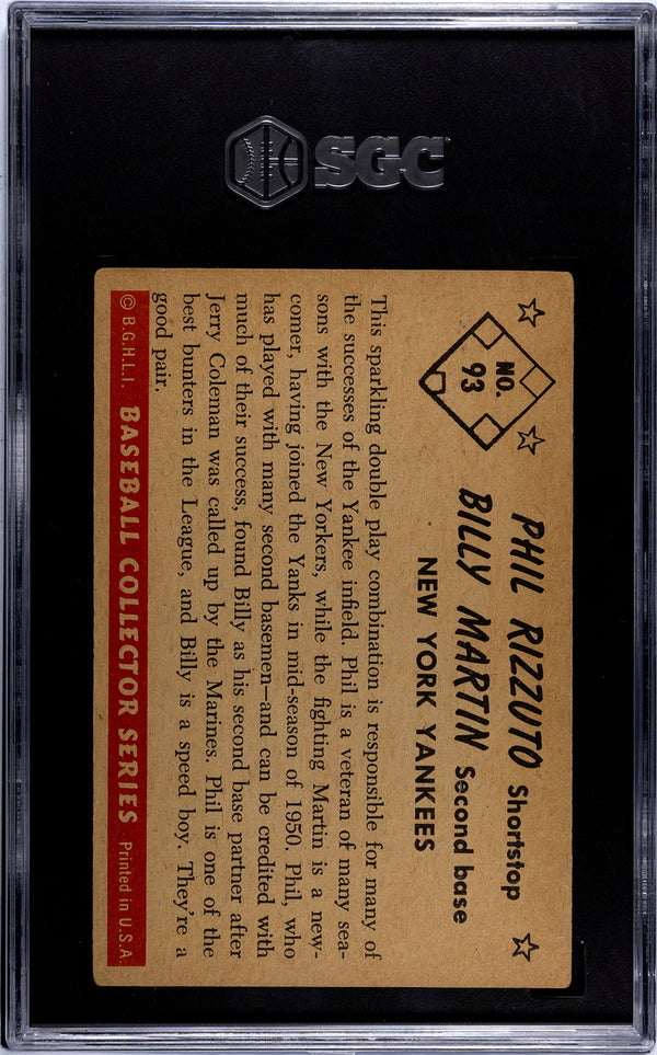 1953 Rizzuto/Martin Bowman Color #93 SGC 4