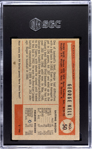 George Kell 1954 Bowman Card #50 SGC 2