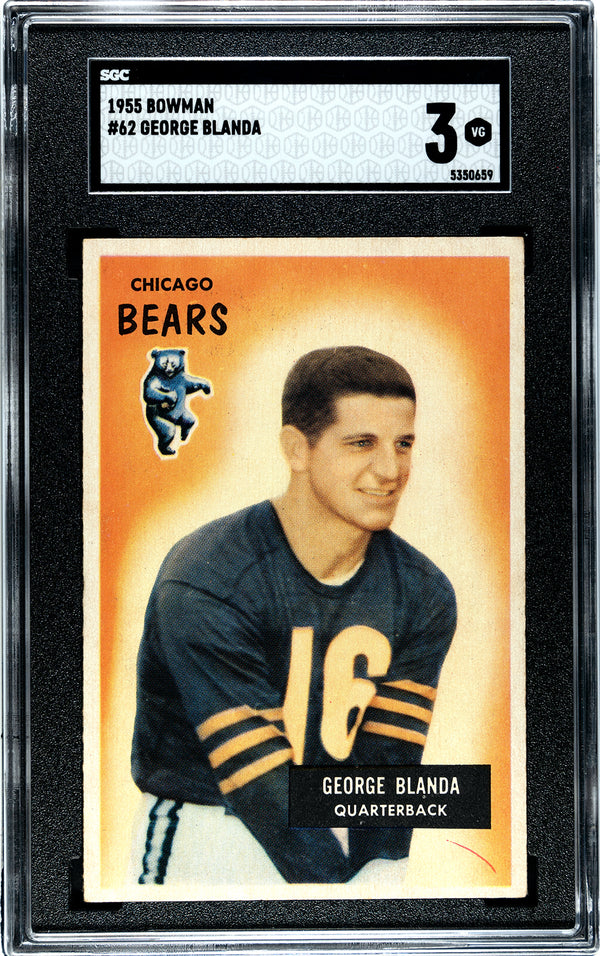 George Blanda 1955 Bowman #62 SGC 3