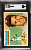 Robin Roberts 1956 Topps Gray Back #180 SGC 5