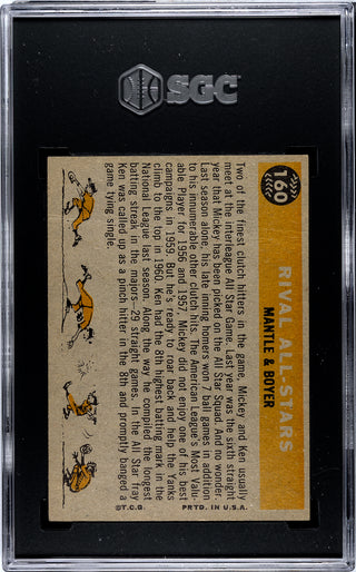 Rival All-Stars 1960 Topps #160 SGC 3