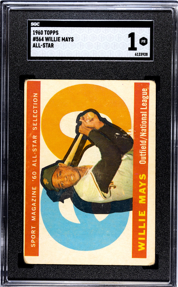 Willie Mays 1960 Topps All-Star Card #564 SGC 1