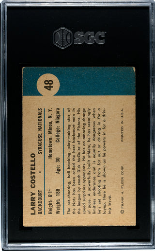 Larry Costello 1961 Fleer #48 SGC 2