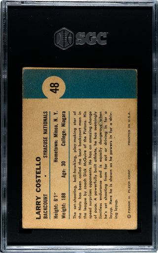Larry Costello 1961 Fleer #48 SGC 3