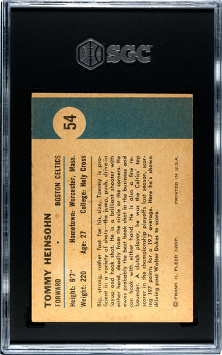 Tommy Heinsohn 1961 Fleer #54 SGC 3