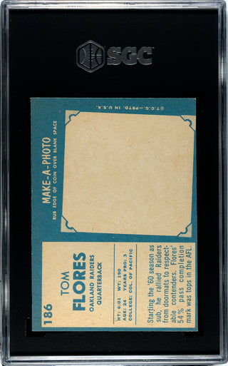 Tom Flores 1961 Topps #186 SGC 5.5