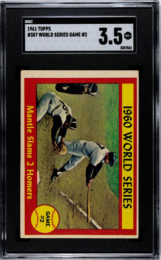 1961 Topps World Series Game #2 #307 SGC 3.5