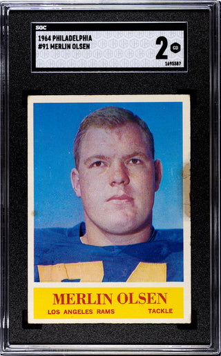 Merlin Olsen 1964 Philadelphia #91 SGC 2