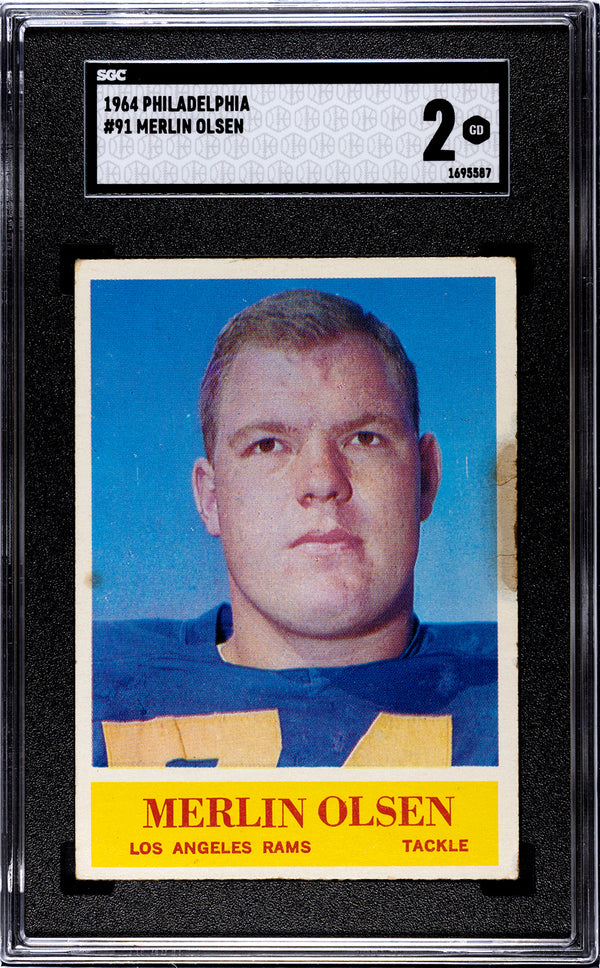 Merlin Olsen 1964 Philadelphia #91 SGC 2