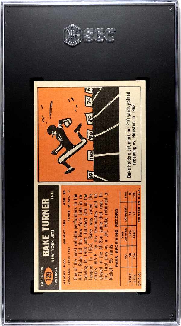 Bake Turner 1965 Topps #129 SGC 5.5