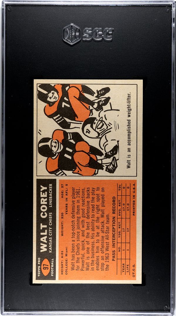 Walt Corey 1965 Topps #97 SGC 7