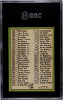 1967 Topps Checklist #103 SGC 4.5