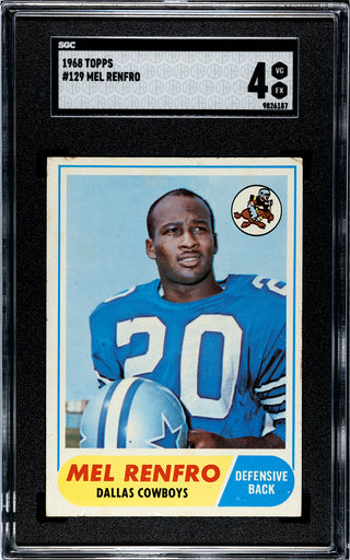 Mel Renfro 1968 Topps #129 SGC 4