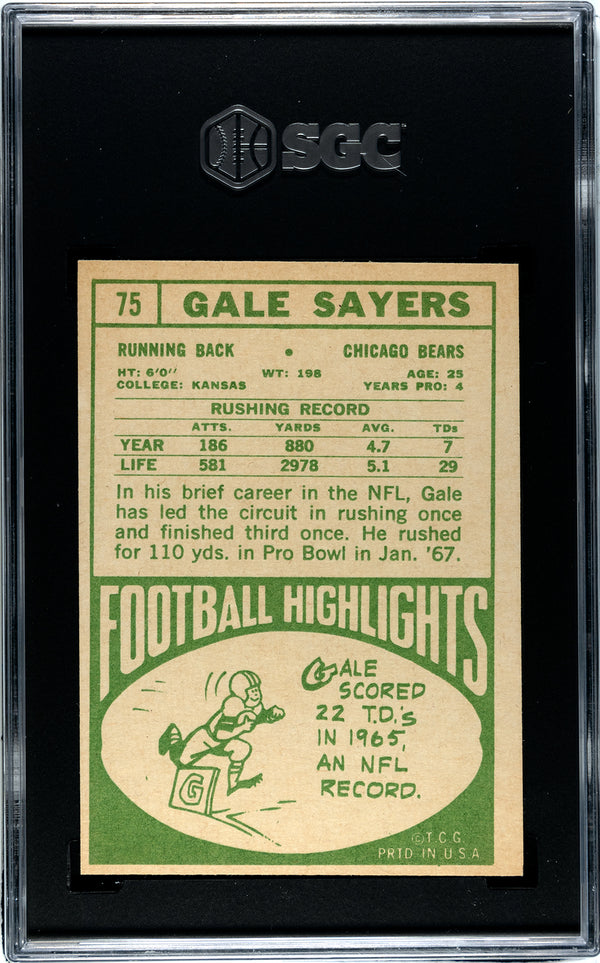 Gale Sayers 1968 Topps #75 SGC 6.5