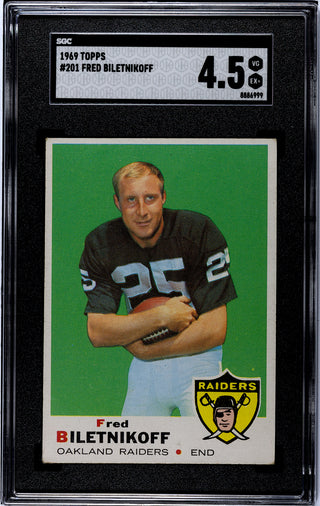 Fred Biletnikoff 1969 Topps #201 SGC 4.5