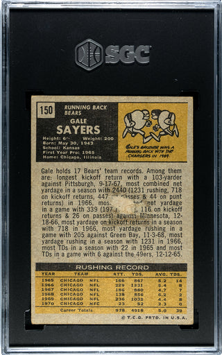 Gale Sayers 1971 Topps #150 SGC 2