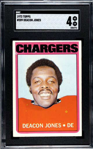 Deacon Jones 1972 Topps #209 SGC 4