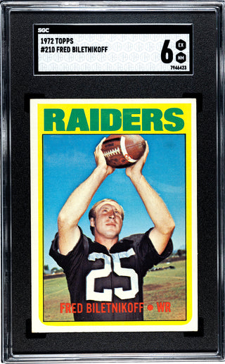 Fred Biletnikoff 1972 Topps #210 SGC 6
