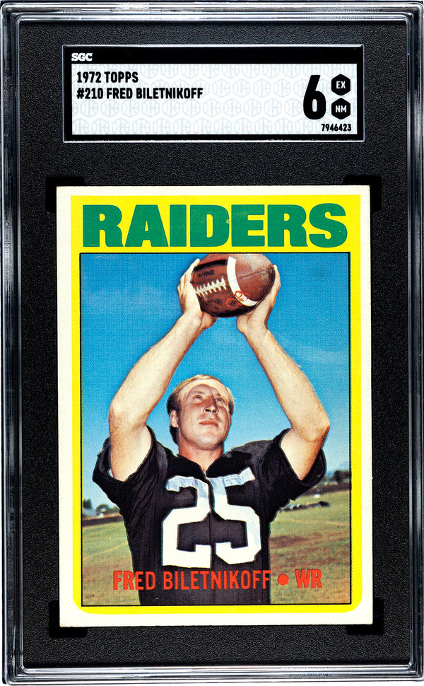 Fred Biletnikoff 1972 Topps #210 SGC 6