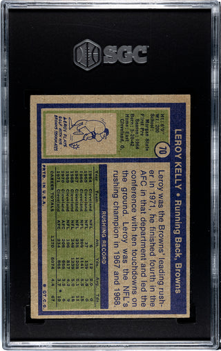 Leroy Kelly 1972 Topps #70 SGC 4