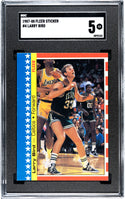 Larry Bird 1987-88 Fleer Sticker #4 SGC 5