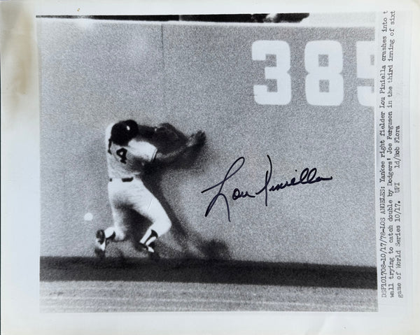 Lou Piniella Autographed 8X10 Baseball Wire Photo