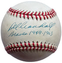 Del Crandall Autographed Official National League Baseball