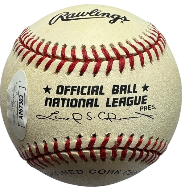 Dale Murphy Autographed Official National League Baseball (JSA)