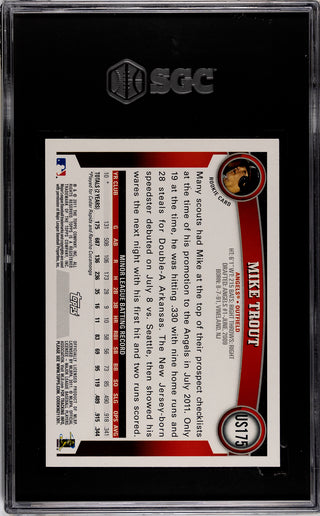 Mike Trout 2011 Topps Update #US175 SGC 9.5