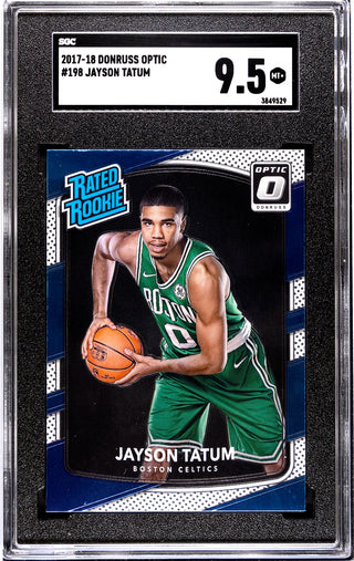 Jayson Tatum 2017 Panini Donruss Optic #198 SGC 9.5 Card