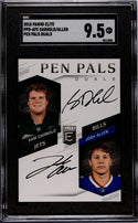 Josh Allen/Sam Darnold  2021 Panini Elite Pen Pals Duals #PPD-AFC SGC 9.5 Card