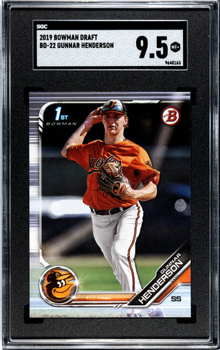 Gunnar Henderson 2019 1st Bowman Draft Rookie Card #BD22 SGC 9.5